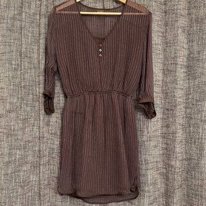 Urban Outfitters Mini Dress Purple with Silver Threading Pockets
